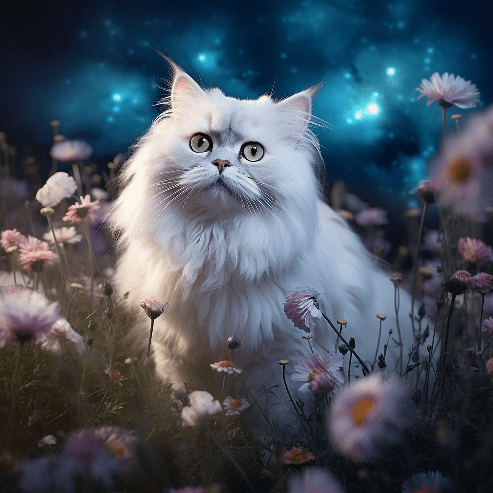 beautiful-kitten-with-flowers-outdoors