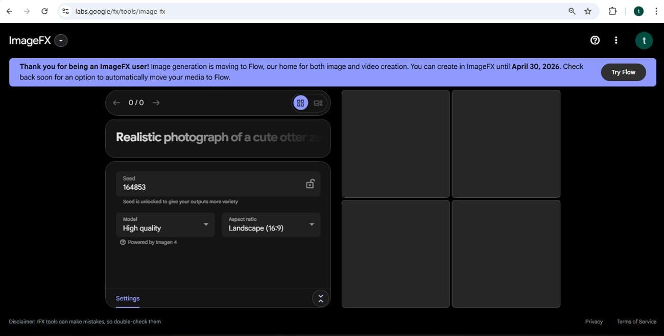 AI tools experiments showing image refinement using Google ImageFX