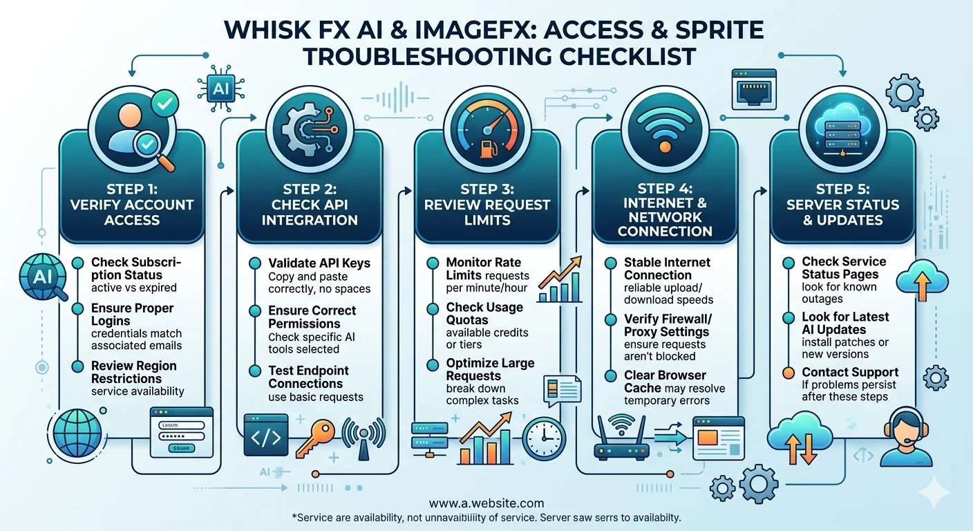Fixing Whisk FX AI sprite generator and ImageFX access errors