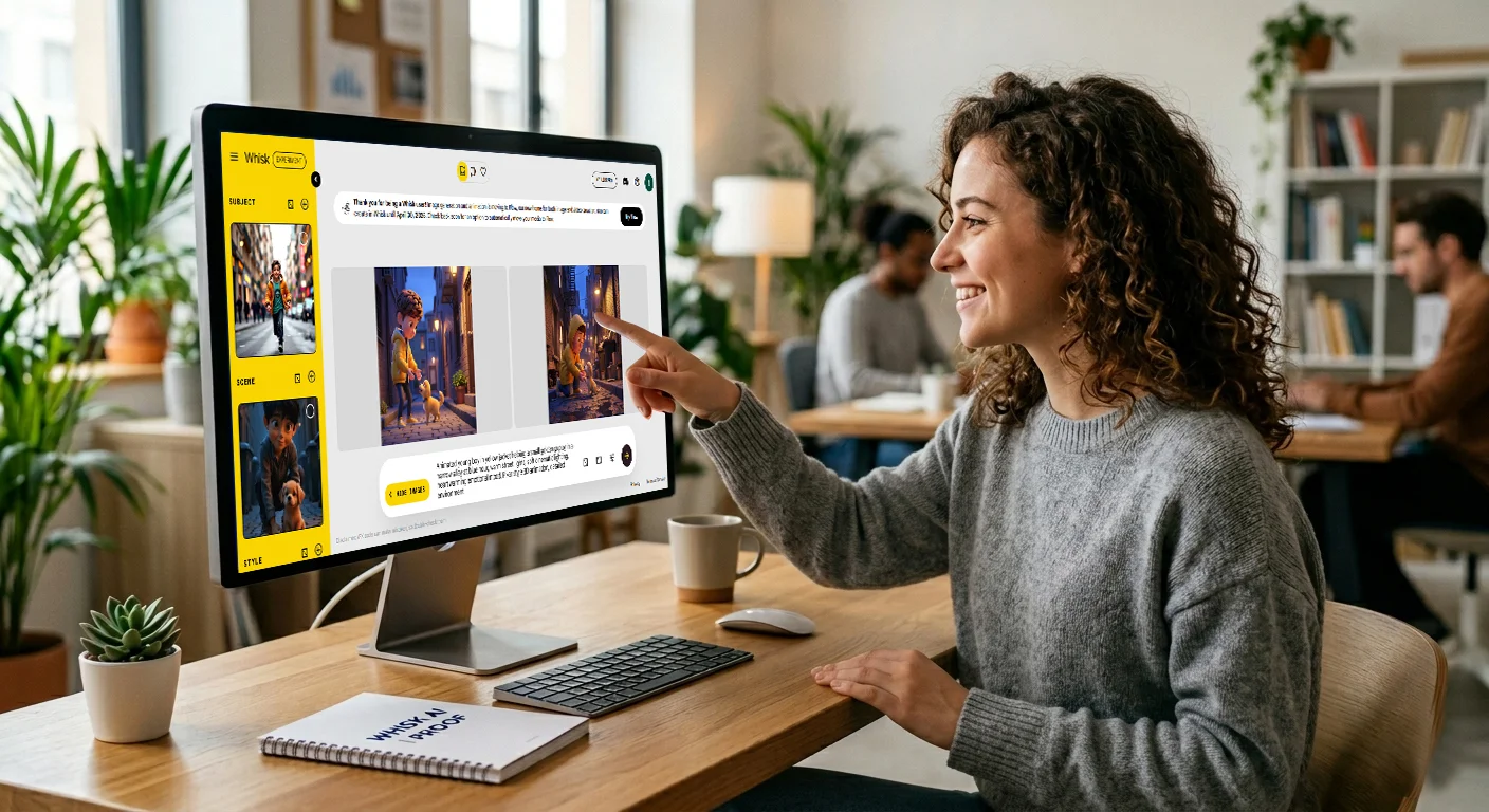 Successful Google Whisk AI photo generation after applying the fix