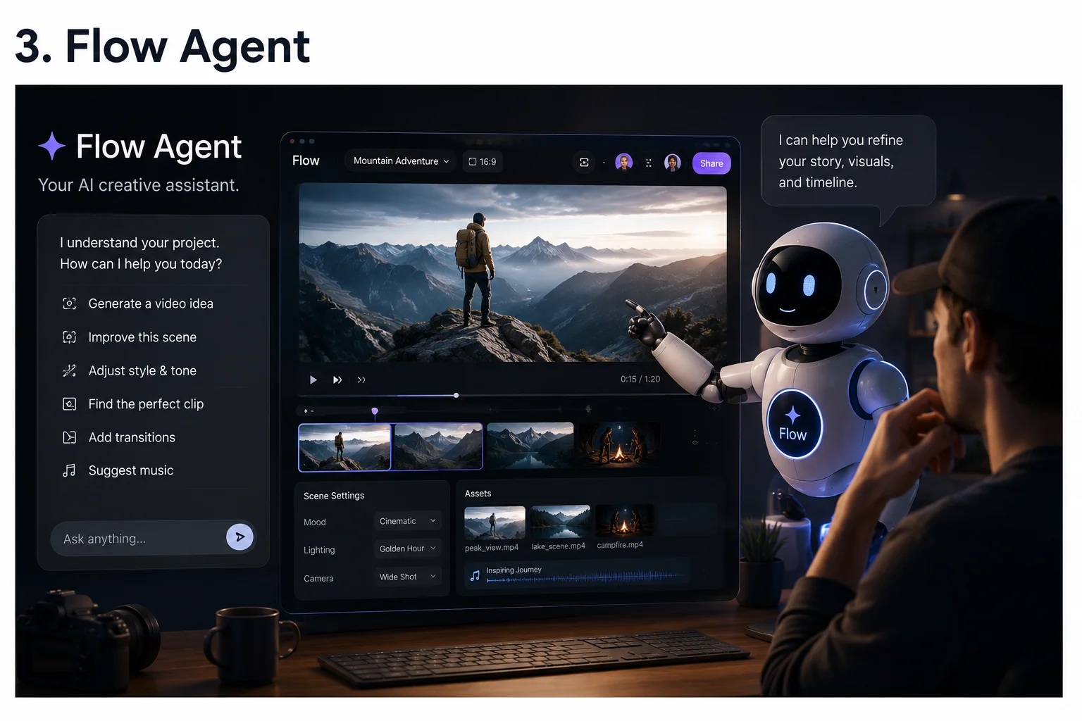 Google Flow Agent AI creative assistant 2026