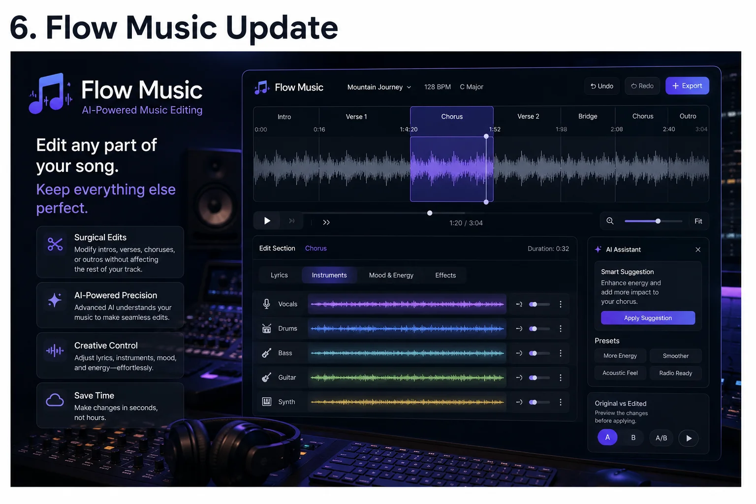 Google Flow Music update surgical editing 2026