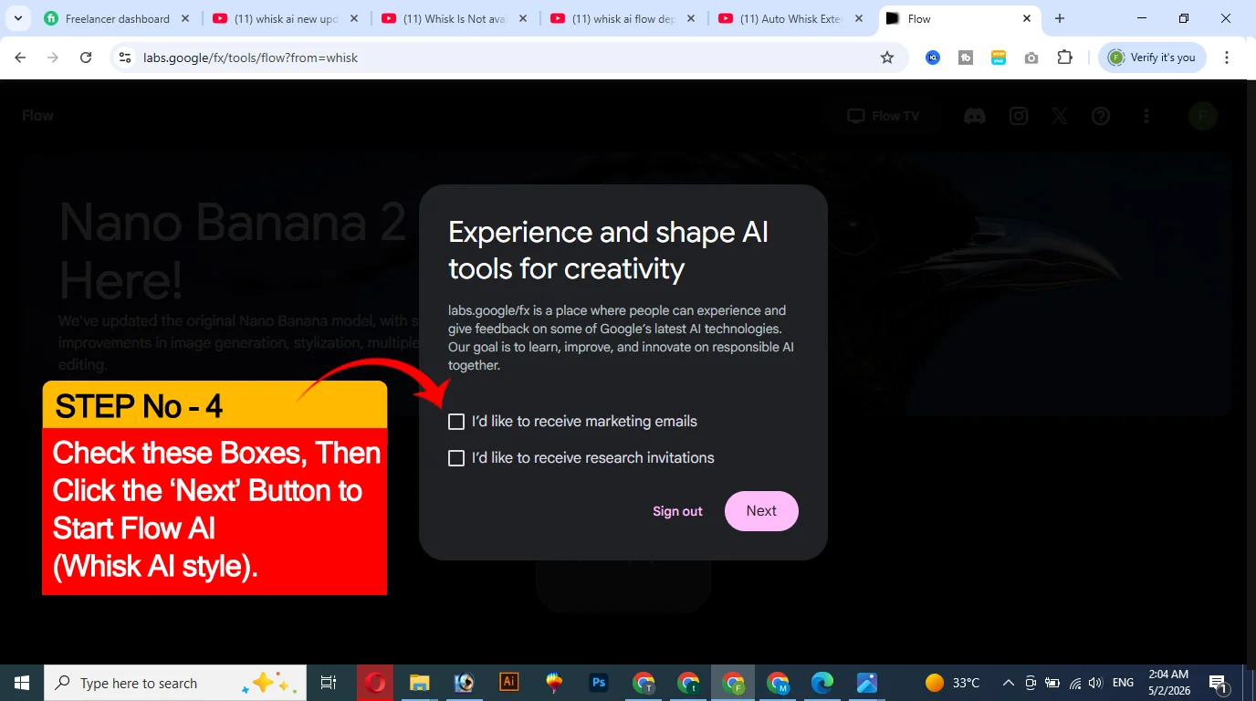Google Flow AI interface diagram labeling creation panel canvas library and timeline sections for beginners